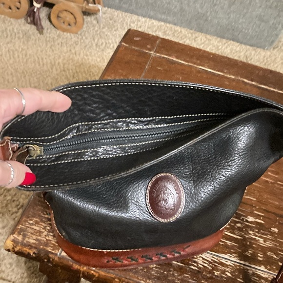 Vintage Green Hills black and brown leather bucket purse - Picture 8 of 15